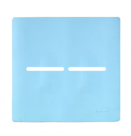 Placa p/ 2 Interruptores 4x4 - Novara Celeste